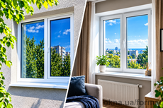 Metal-plastic windows
